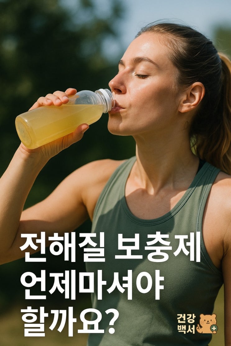  전해질 보충제, 수분만 마시면 안 되는 이유