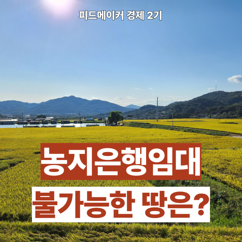 농지은행임대 조건과 불가능한 경우