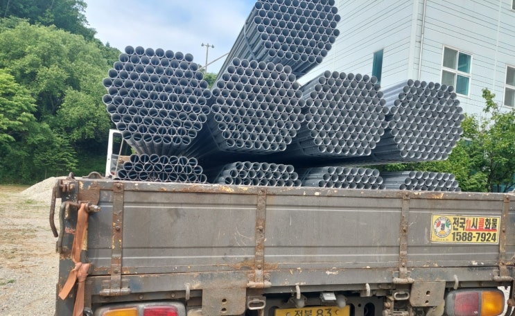  중고 아시바파이프 6m 파는곳, 신재 단관파이프 1.8t / 2.3t(KCs인증)