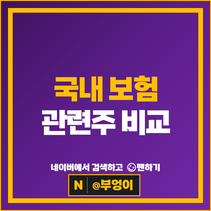 생명 보험주 손해보험 관련 주식 삼성화재 삼성생명 현대해상 한화손해보험 한화생명 주가