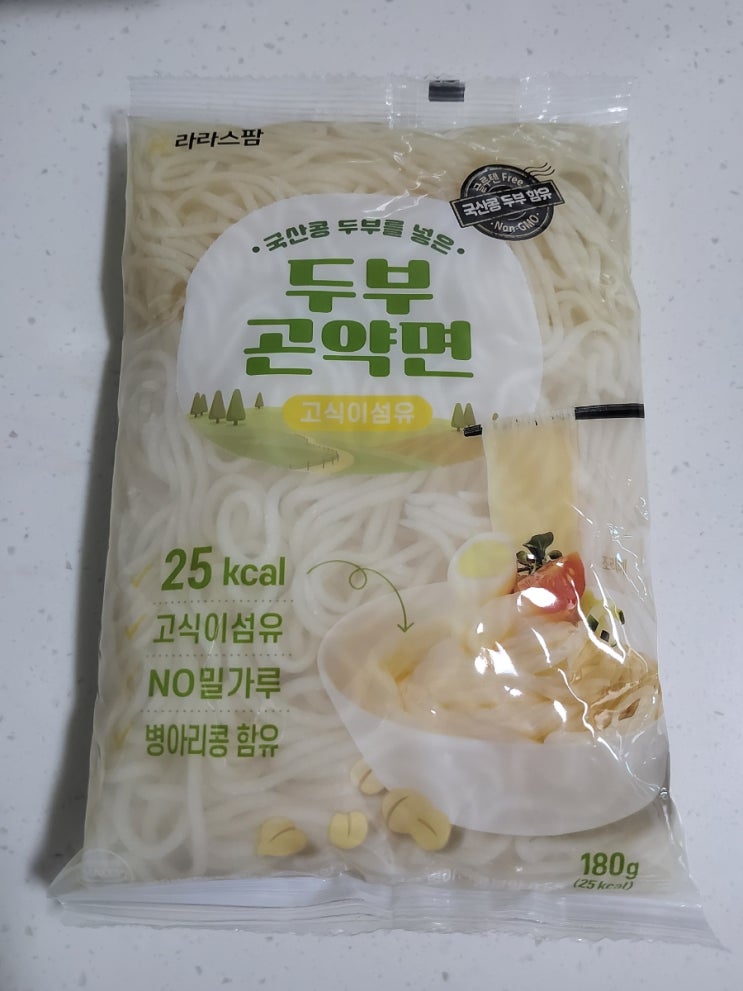  두부곤약면(라라스팜), 다이어트 및 저탄수 밀가루 대안 식단으로 추천.
