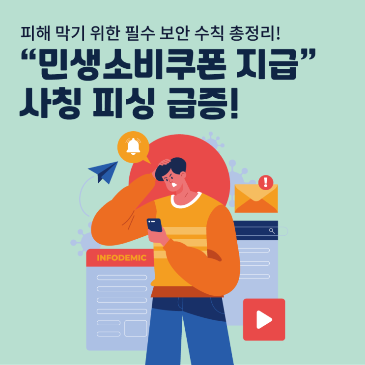  피해 막기위한 필수 보안 수칙 총정리! “민생회복 소비쿠폰 지급” 사칭 피싱 급증!