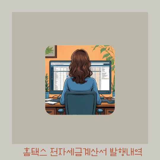  홈택스에서 전자세금계산서 발행내역 확인하는 방법