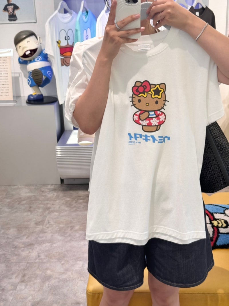 오키나와 태닝키티 티셔츠 오키나와 팝 Okinawa POP  JP 구매 후기 +착샷