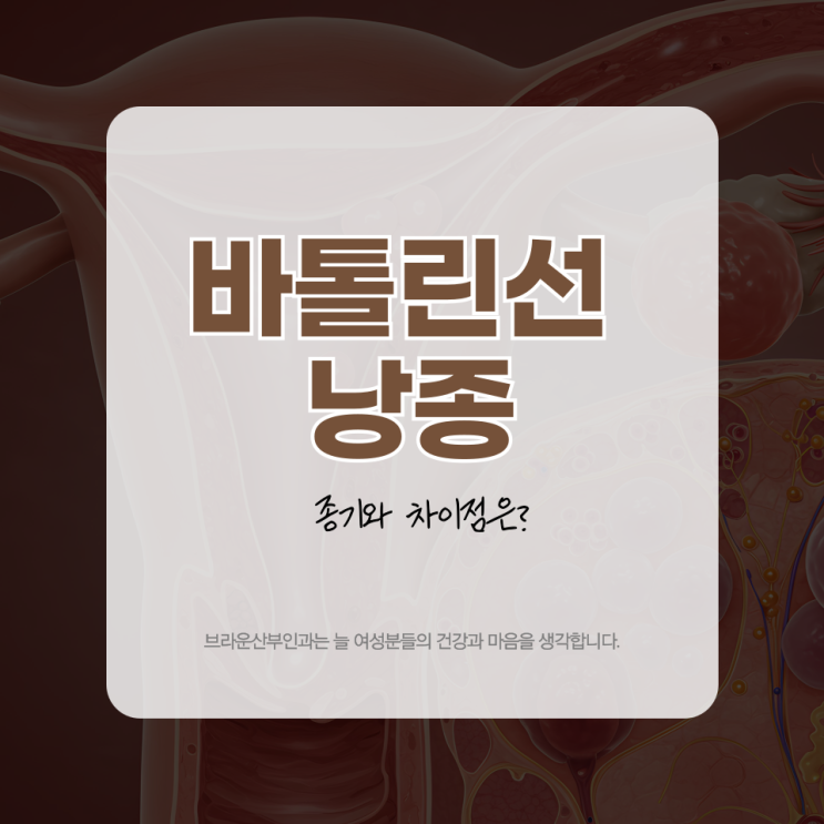  종로여의사산부인과, 바톨린선 낭종과 종기의 차이점은?