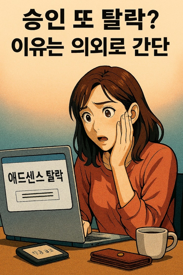  “애드센스 승인 왜 계속 탈락할까? 실전 실패 원인 5가지”