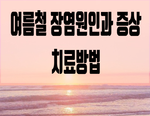  여름철 장염 증상과 원인 치료방법