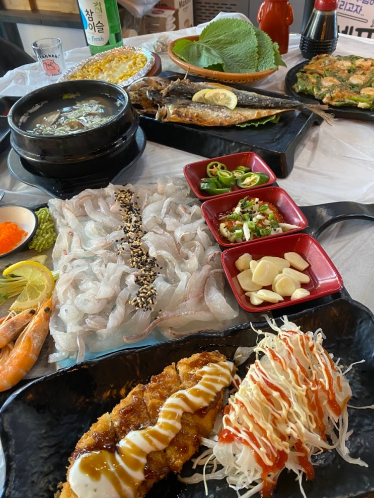  재방문 수송동 맛집 군산 선주네포차 수송점 보양식 낙지탕탕이 군산 세꼬시 맛집 가성비좋은 우럭세꼬시 한상차림 수송동2차술집