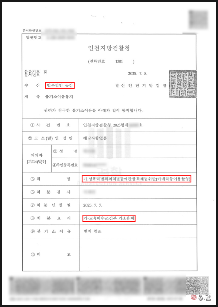  직장 동료 불법촬영(카메라등이용촬영죄) - 기소유예 성공사례