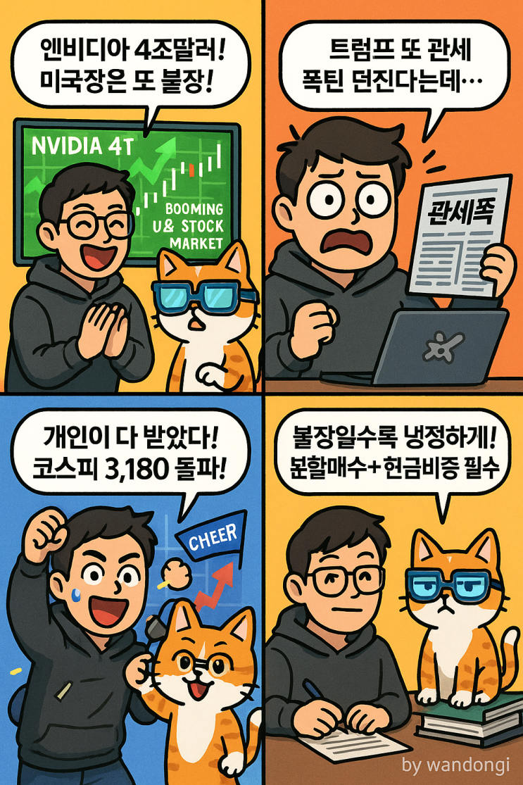   [WD경제소식] 2025.07.10 미국증시·코스피 요약 + 오늘의 테마주 완전정복!
