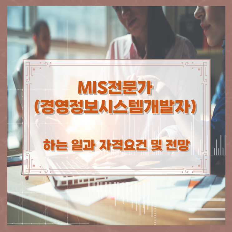  MIS전문가(경영정보시스템개발자)가 하는 일과 자격요건 및 전망