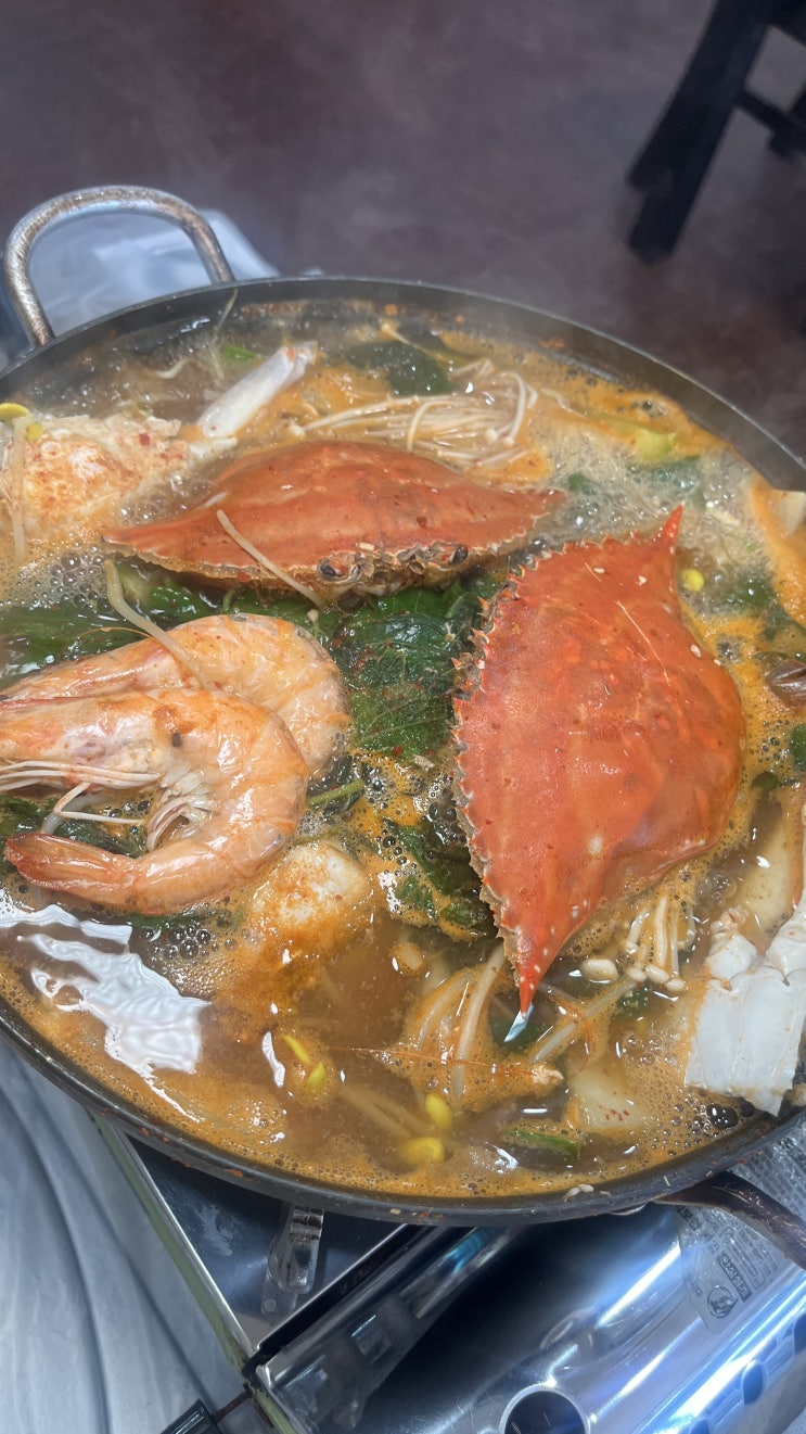  태안 꽃지 게국지 맛집 안면도 아그집 세트 갑오징어볶음