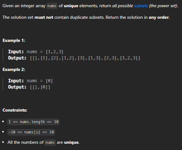  JAVA_LeetCode 78_Subsets