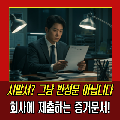  시말서작성 잘못 쓰면 징계 자초합니다