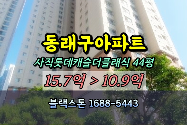  사직롯데캐슬더클래식 경매 44평 탑층 [2024타경56902]