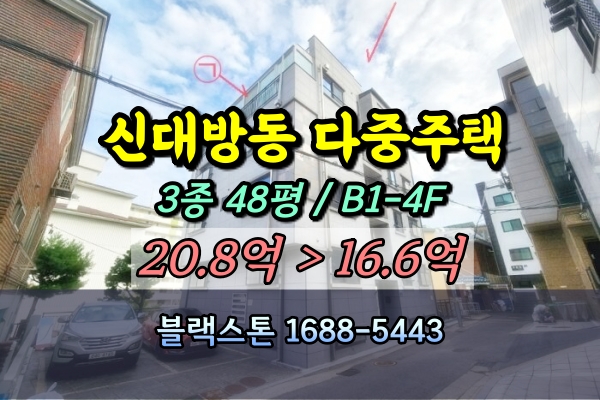  신대방동 다중주택 경매 아트리움 B1-4F 통건물 20억