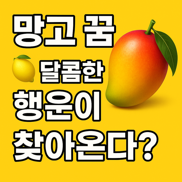  망고 관련 꿈해몽 50가지 총정리