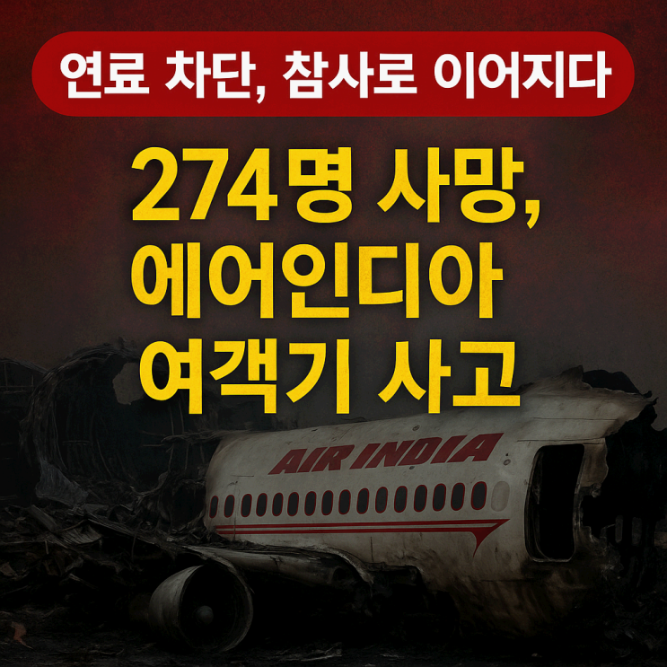 사망’ <b>에어인디아</b> 여객기 참사, 연료 스위치 차단이 <b>원인</b>으... 