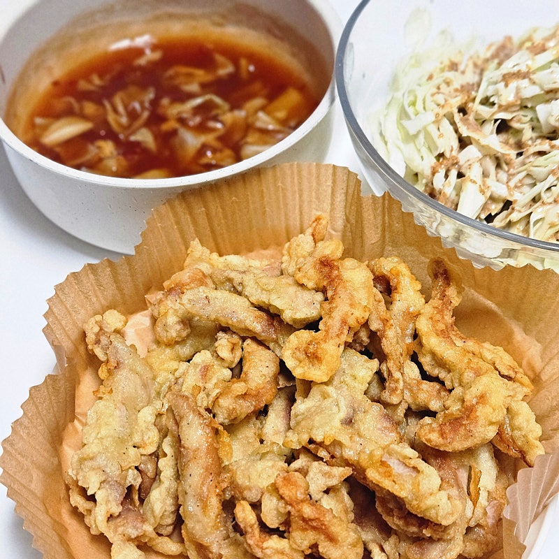 초간단 옛날탕수육 만들기, 고구마전분으로 바삭하게 소스 레시피