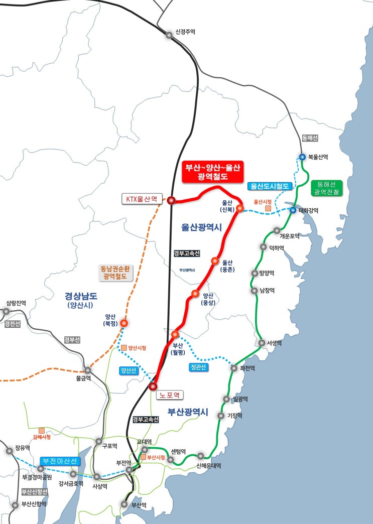  '부산~양산(웅상)~울산 광역철도', 예타 결과 소식 알려드립니다