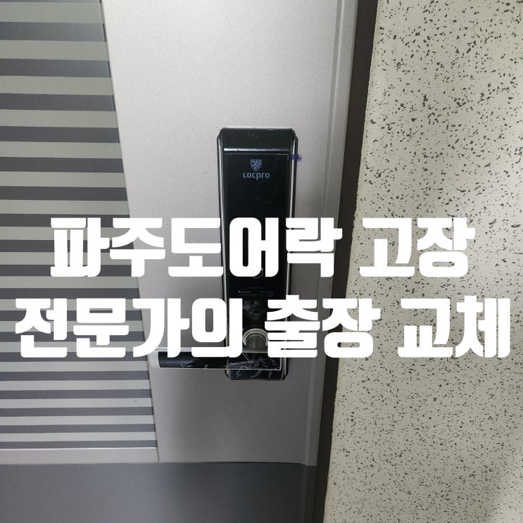  파주 문산열쇠 한양수자인 도어락 안열림 전문가의 교체 과정