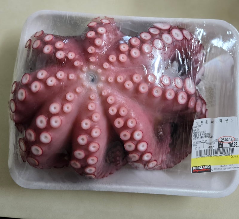 코스트코 데친문어손질하기