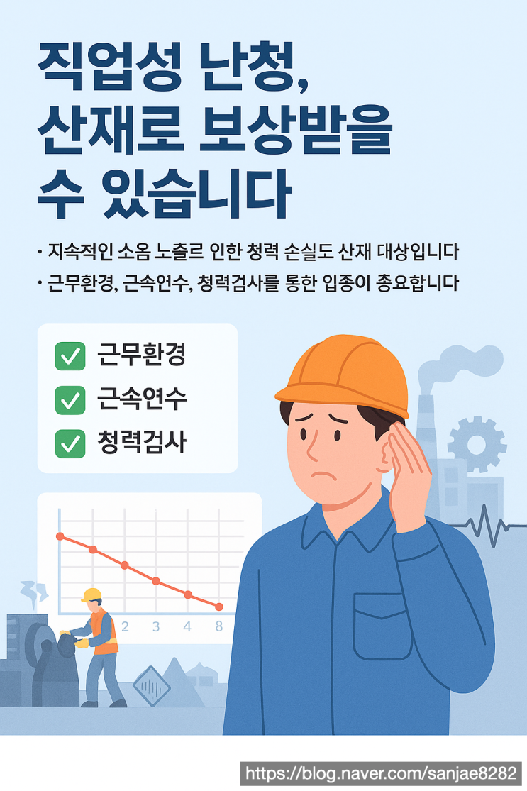  직업성 난청, 산재 보상 가능할까요? 한 번에 받는 법 알려드립니다