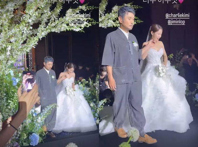  '김준호' 김지민, 돌아가신 父 대신 김대희 손잡고 버진로드…"왜 눈물이 나지" 개그맨 의리 [엑's 이슈]