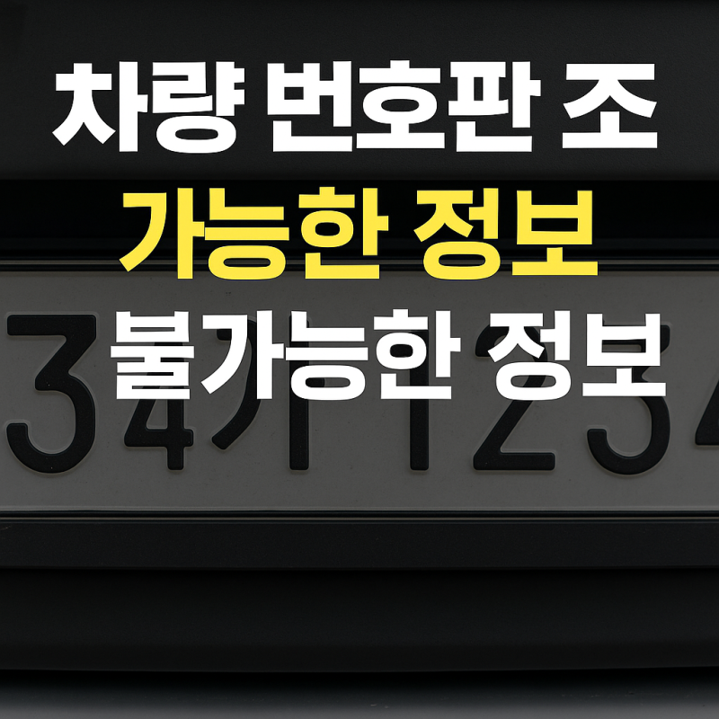 차량 번호판 조회로 소유주 정보 알 수 있을까?