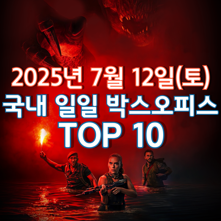  [국내 박스오피스] 일일 TOP 10 - 2025년 7월 12일(토)