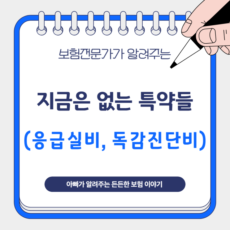  지금은 없는 특약들(응급실비, 독감진단비)