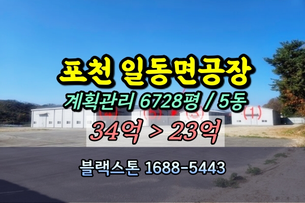  포천시 일동면공장 경매 길명리 6천평대 5동 20억대