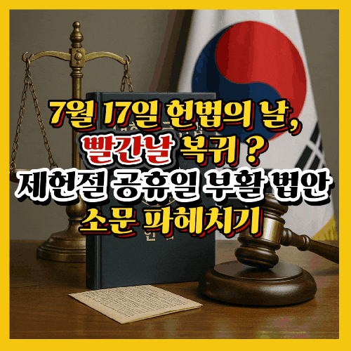  헌법의 날 7월 17일, 왜 다시 쉬자는 걸까? 제헌절 공휴일 부활 소문