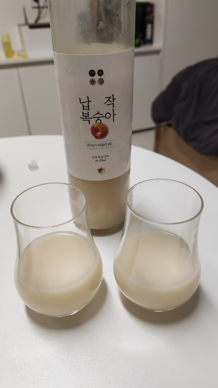  전통주 추천 같이양조장  납작복숭아, 깻잎막걸리 먹은 후기