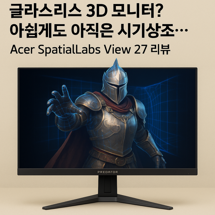  글라스리스 3D 게이밍 모니터? 아쉽게도 아직은 시기상조 Acer SpatialLabs View 27 리뷰