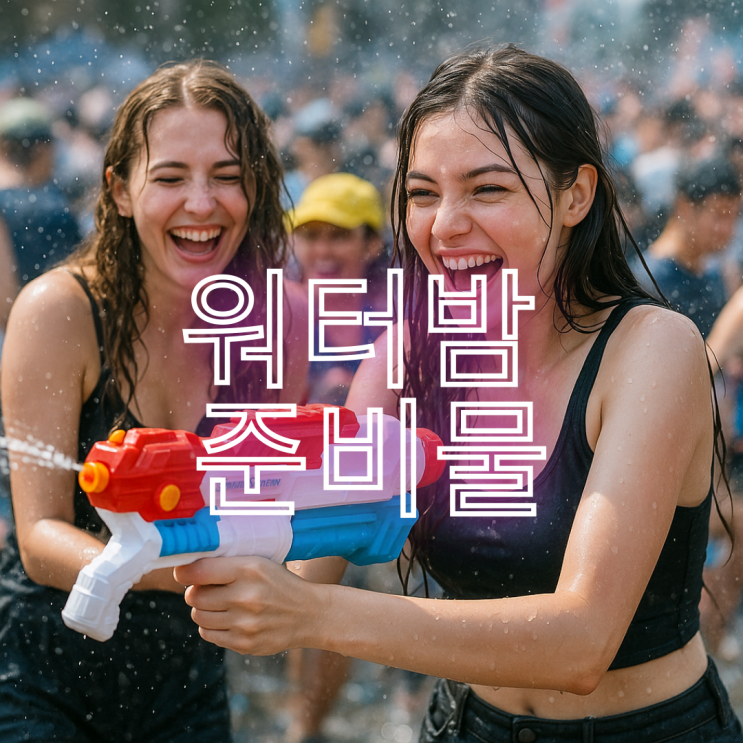  워터밤 준비물 물총 방수팩 수건 총정리