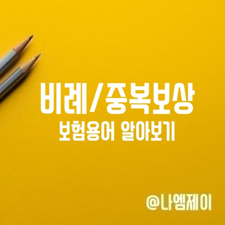 실손비례보상 중복보상 뜻 내보험은?