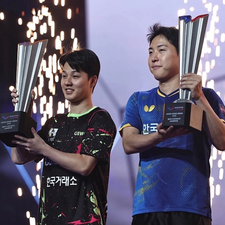 <b>남자복식</b> 임종훈 안재현 <b>탁구</b>선수 WTT 미국 스매시 2025 역전승... 