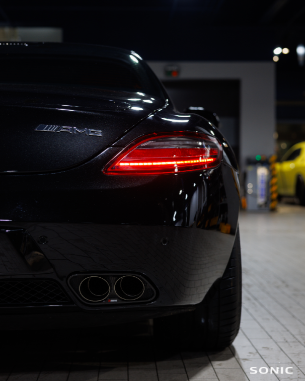  벤츠 SLS AMG 소닉모터스 공식 아크라포빅 에볼루션 머플러 장착_AMG V8 배기 튜닝
