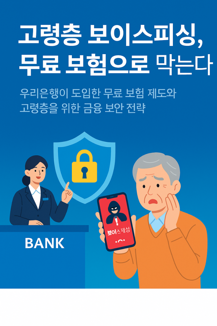 <b>우리은행</b> 고령층 <b>보이스피싱</b>, 무료 보험으로 예방하세요