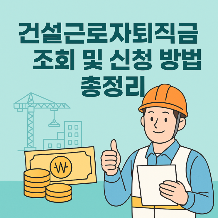  건설근로자공제회퇴직금, 놓치면 소멸! 신청·조회 꿀팁 정리
