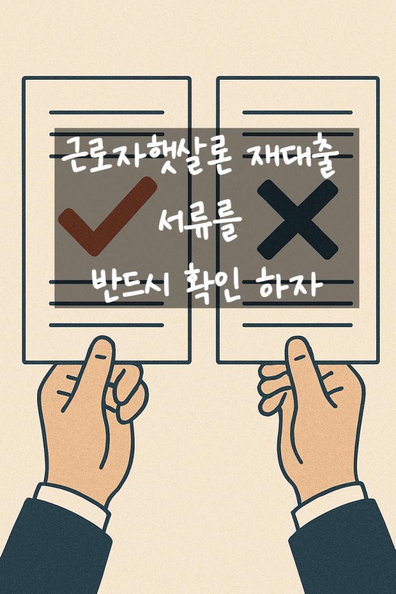 근로자햇살론 재대출 서류를 반드시 확인 하자