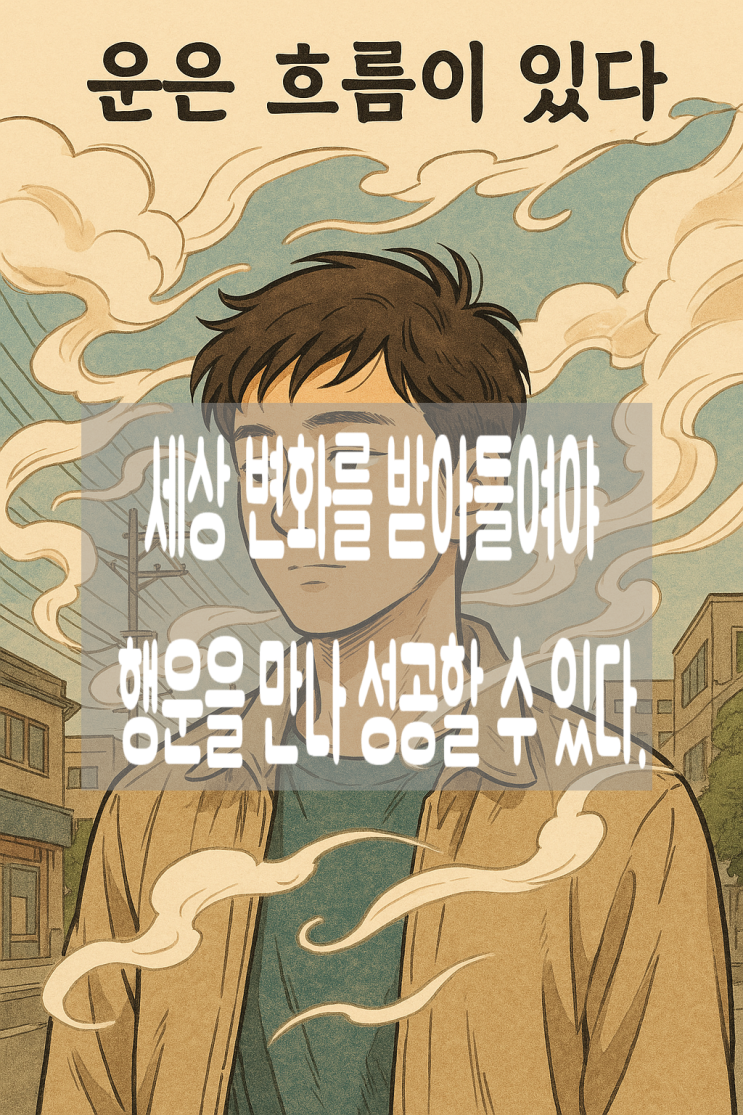  세상 변화를 받아들여야 행운을 만나 성공할 수 있다.