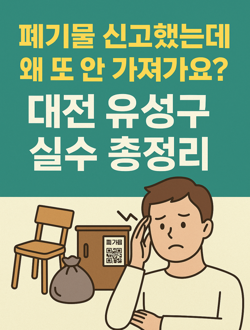 폐기물 신고했는데 왜 또 안 가져가요? 대전 유성구 실수 총정리