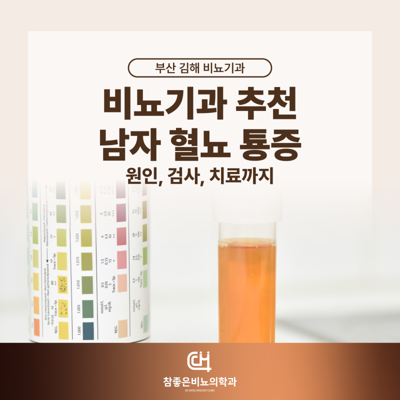 부산 김해 비뇨기과 추천 남자 혈뇨 통증, 원인, 검사, 치료까지