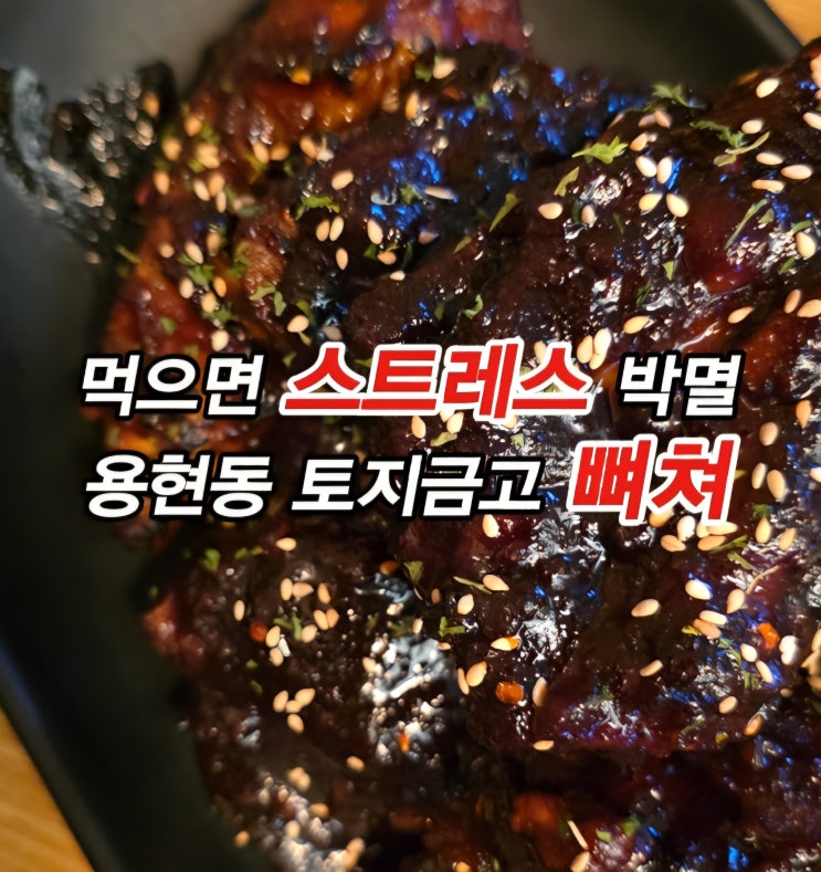  매콤함이 살아있는 용현동 뼈찜 뼈구이 맛집 토지금고 맛집 뼈쳐