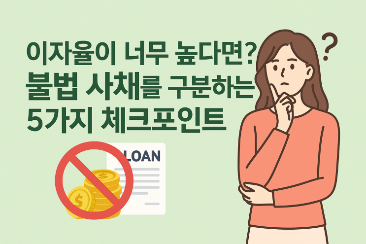  불법 사채를 구분하는 5가지 체크포인트