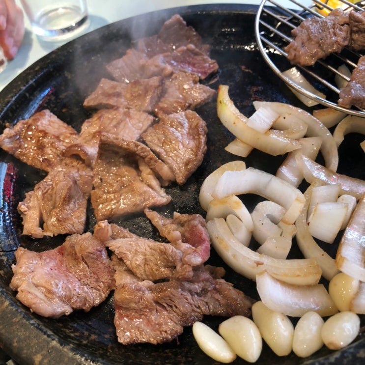  송내 꾸석지 돌판 한우 부천 소고기 맛집
