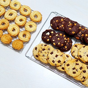 맛있는 에어프라이기 두가지 종류 초코칩 쿠키 만들기 / 초간단 에어프라이어 베이킹 레시피