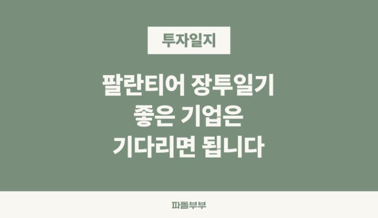  팔란티어는 횡보 중